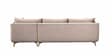 Frejol Velvet LHS Sectional Sofa (2 + Lounger) In Cream Colour