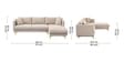 Frejol Velvet LHS Sectional Sofa In Cream Colour