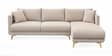 Frejol Velvet LHS Sectional Sofa In Cream Colour