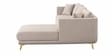 Frejol Velvet LHS Sectional Sofa In Cream Colour