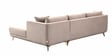 Frejol Velvet LHS Sectional Sofa (2 + Lounger) In Cream Colour