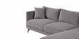 Frejol Velvet LHS Sectional Sofa In Grey Colour