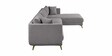 Frejol Velvet LHS Sectional Sofa In Grey Colour
