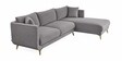 Frejol Velvet LHS Sectional Sofa In Grey Colour