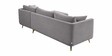 Frejol Velvet LHS Sectional Sofa In Grey Colour