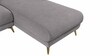 Frejol Velvet LHS Sectional Sofa In Grey Colour