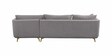 Frejol Velvet LHS Sectional Sofa In Grey Colour