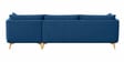 Frejol Velvet LHS Sectional Sofa In Navy Blue Colour