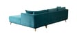 Frejol Velvet LHS Sectional Sofa In Teal Blue Colour