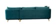 Frejol Velvet LHS Sectional Sofa In Teal Blue Colour