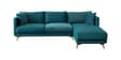 Frejol Velvet LHS Sectional Sofa In Teal Blue Colour