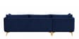 Frejol Velvet RHS Sectional Sofa (2 + Lounger) In Navy Blue Colour
