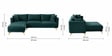 Frejol Velvet RHS Sectional Sofa (2 + Lounger) In Teal Blue Colour