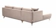 Frejol Velvet RHS Sectional Sofa (2 + Lounger) In Cream Colour