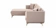 Frejol Velvet RHS Sectional Sofa (2 + Lounger) In Cream Colour