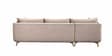 Frejol Velvet RHS Sectional Sofa (2 + Lounger) In Cream Colour