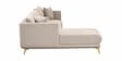 Frejol Velvet RHS Sectional Sofa In Cream Colour Frejol Velvet RHS Sectional Sofa In Cream Colour