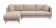 Frejol Velvet RHS Sectional Sofa (2 + Lounger) In Cream Colour