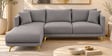 Frejol Velvet RHS Sectional Sofa In Grey Colour