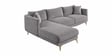 Frejol Velvet RHS Sectional Sofa In Grey Colour