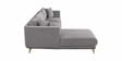 Frejol Velvet RHS Sectional Sofa In Grey Colour