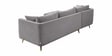 Frejol Velvet RHS Sectional Sofa In Grey Colour
