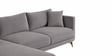 Frejol Velvet RHS Sectional Sofa In Grey Colour
