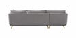 Frejol Velvet RHS Sectional Sofa In Grey Colour