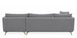 Frejol Velvet RHS Sectional Sofa (2 + Lounger) In Grey Colour