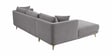Frejol Velvet RHS Sectional Sofa In Grey Colour