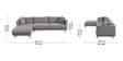 Frejol Velvet RHS Sectional Sofa In Grey Colour Frejol Velvet RHS Sectional Sofa In Grey Colour