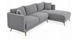 Frejol Velvet RHS Sectional Sofa (2 + Lounger) In Grey Colour