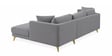 Frejol Velvet RHS Sectional Sofa (2 + Lounger) In Grey Colour
