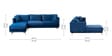 Frejol Velvet RHS Sectional Sofa In Navy Blue Colour