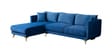 Frejol Velvet RHS Sectional Sofa In Navy Blue Colour
