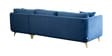 Frejol Velvet RHS Sectional Sofa In Navy Blue Colour