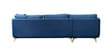 Frejol Velvet RHS Sectional Sofa In Navy Blue Colour