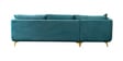 Frejol Velvet RHS Sectional Sofa In Teal Blue Colour