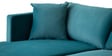 Frejol Velvet RHS Sectional Sofa In Teal Blue Colour