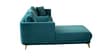 Frejol Velvet RHS Sectional Sofa In Teal Blue Colour