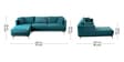Frejol Velvet RHS Sectional Sofa (2 + Lounger) In Teal Blue Colour Frejol Velvet RHS Sectional Sofa (2 + Lounger) In Teal Blue Colour