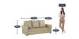 Fresno 3 Seater Sofa In Beige Colour