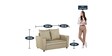 Fresno 2 Seater Sofa in Beige Colour