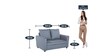 Fresno 2 Seater Sofa in Grey Colour