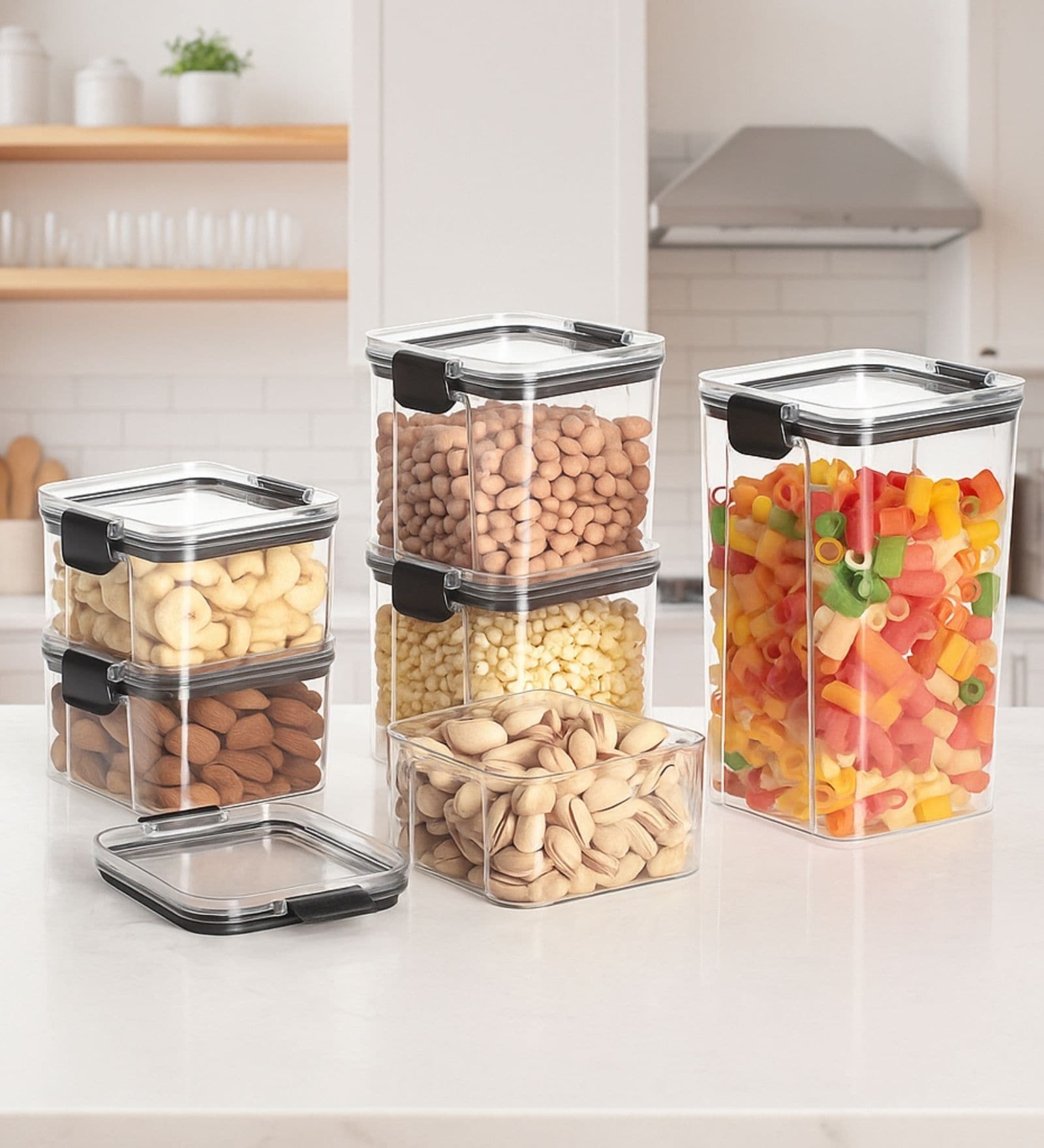 Frame-Up Containers 6pcs Set (460Ml x 3, 700ML x 2, 1300ML x 1)