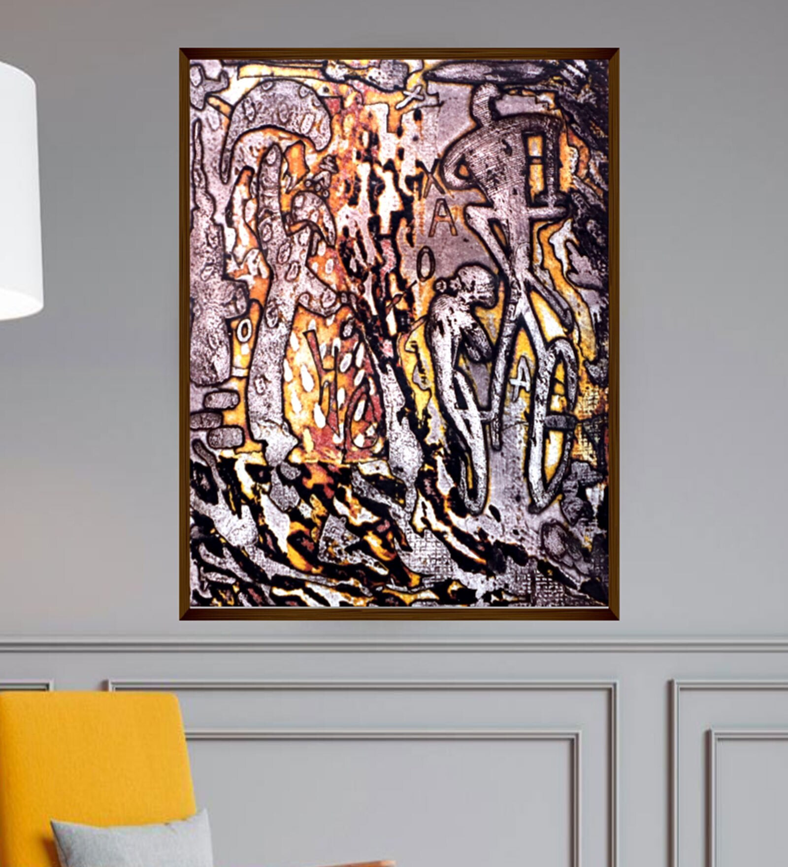 Buy Framed Canvas Abstract Painting 20X30 Inches By The Art House at 