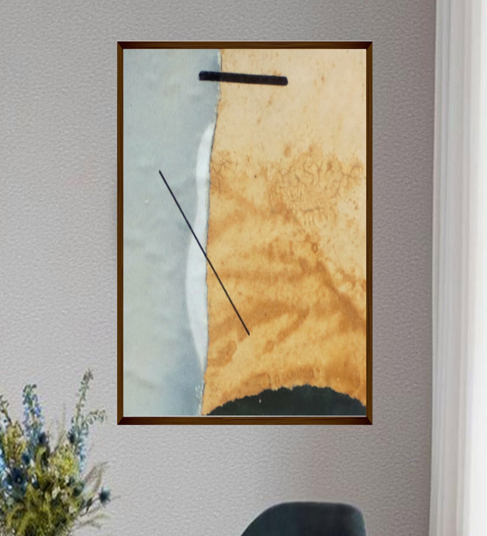 Cora Multicolour Canvas Framed Abstract Art Print