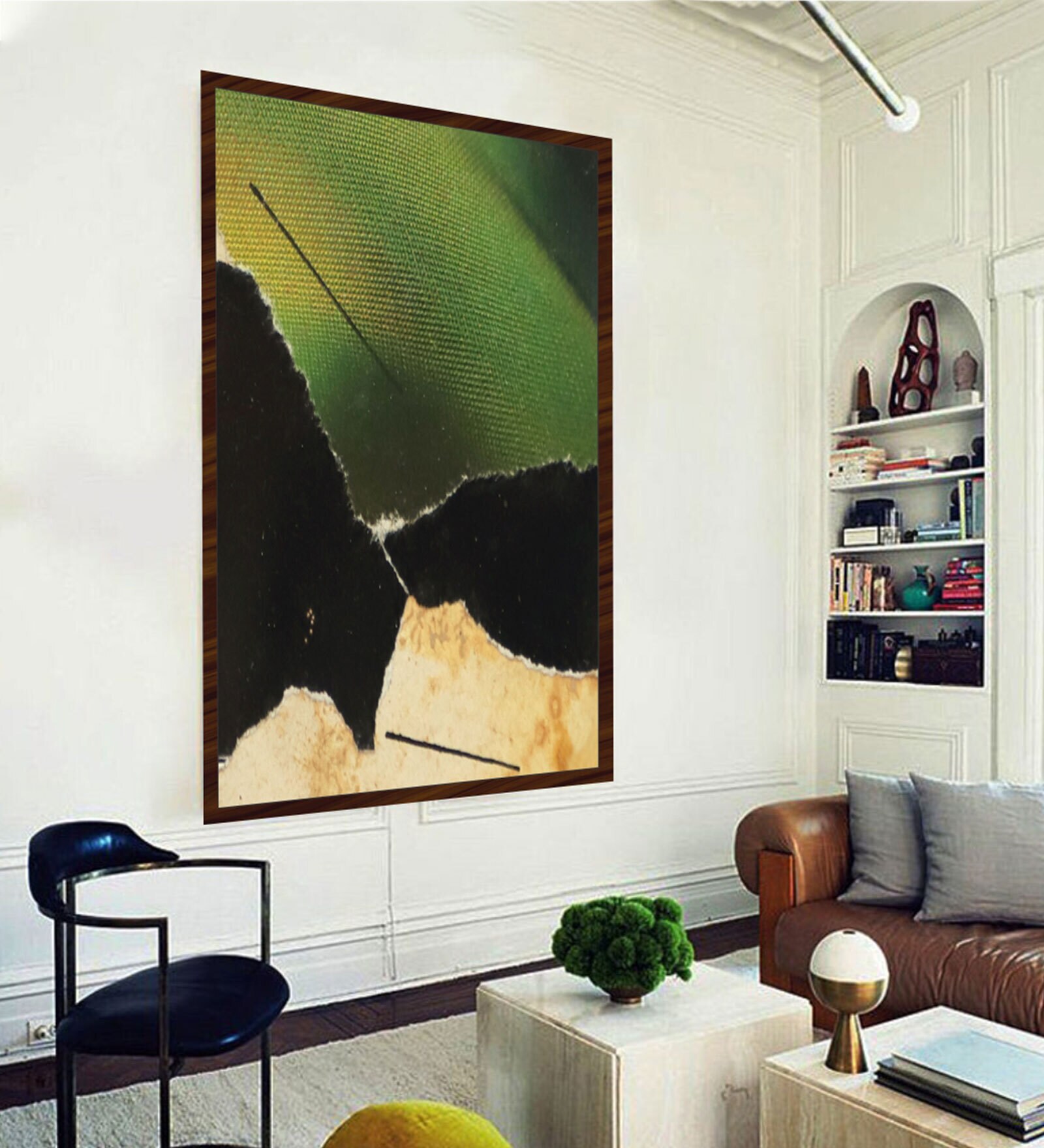 Framed Canvas Abstract Painting (30X40 Inches)