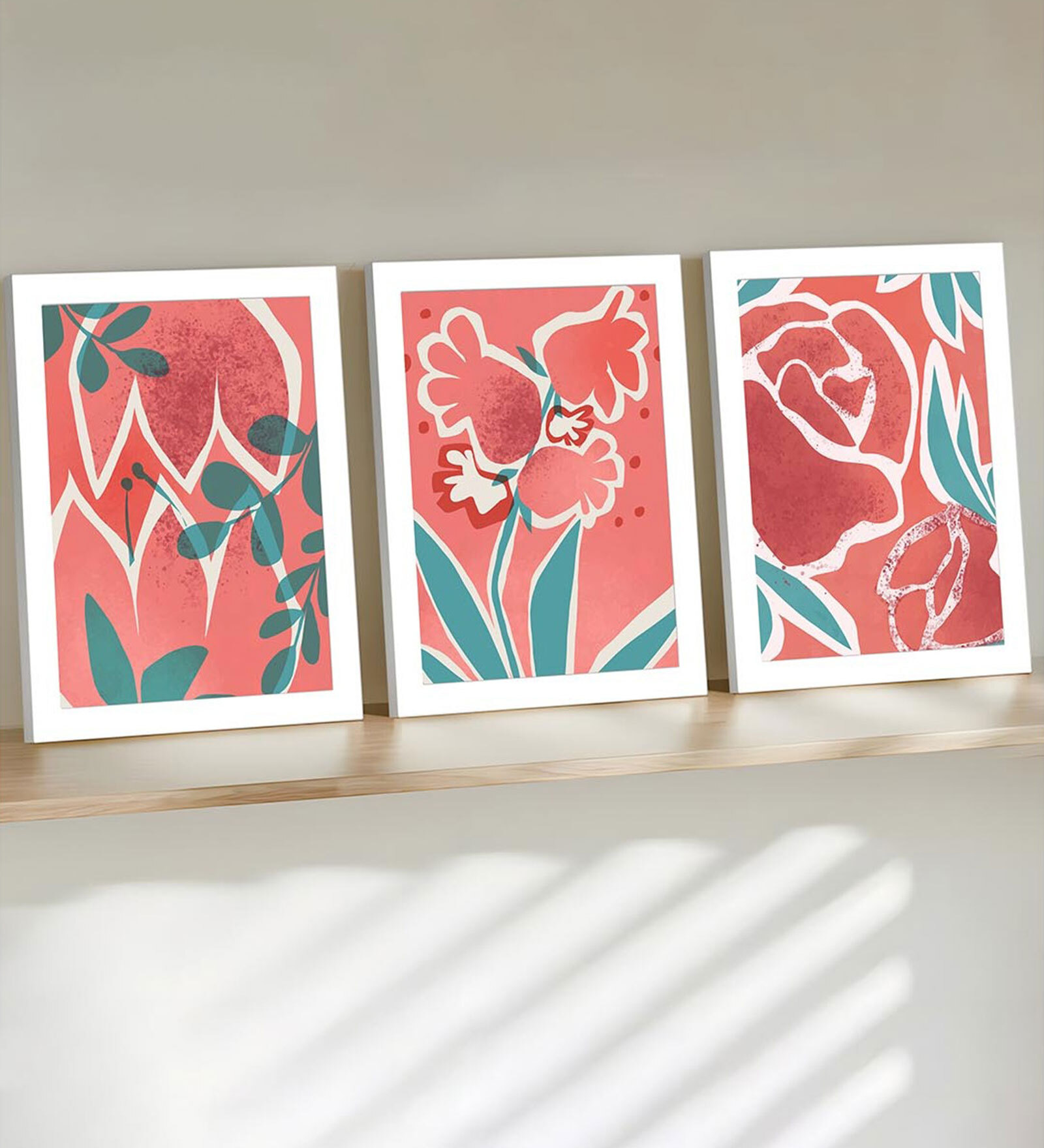 Framed Wall Hanging Art Prints Abstract Floral Fragrant Meadow For Home Decor