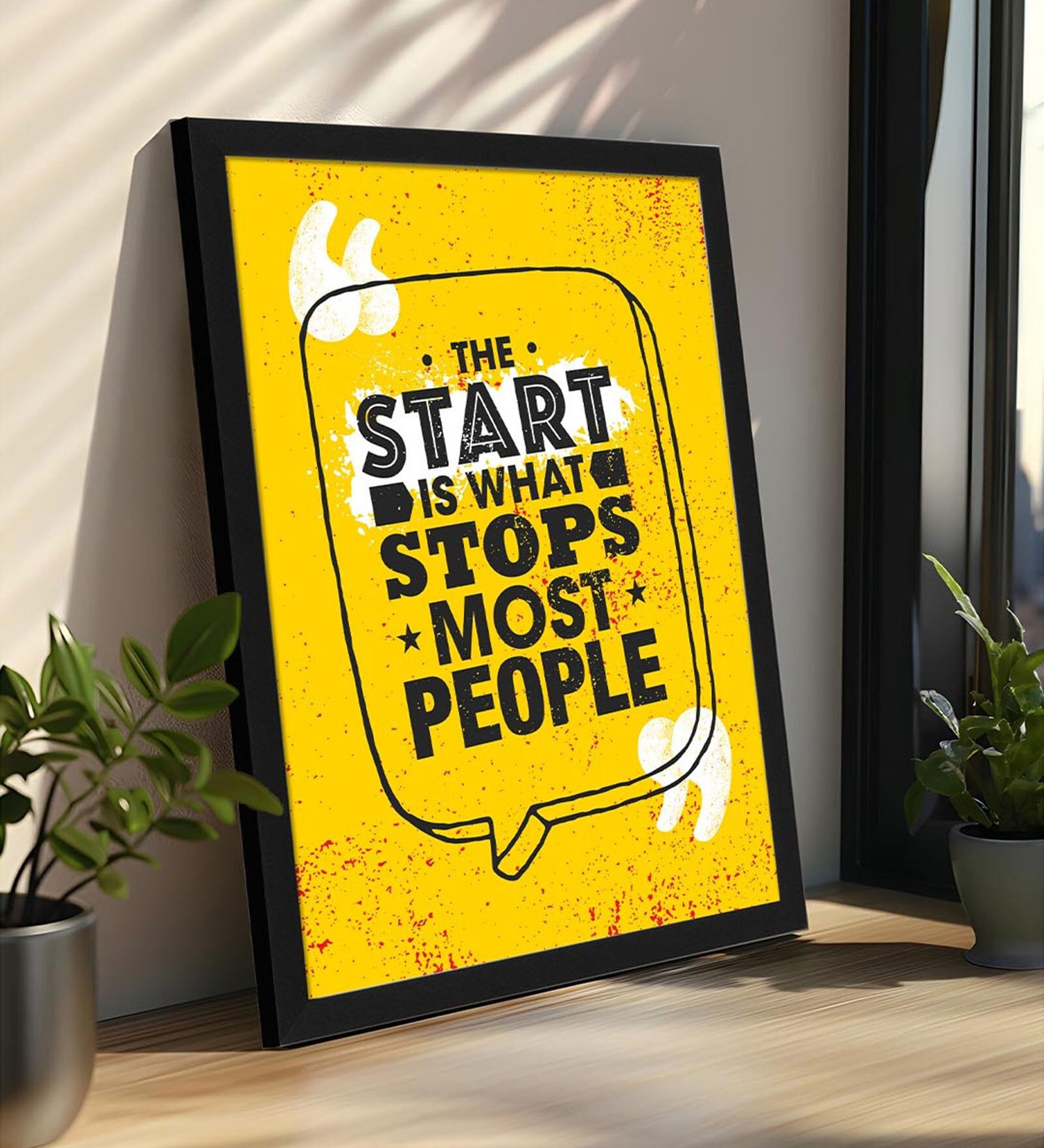 Framed Wall Hanging Art Prints Modern Art Motivational Quotes For Home Decor